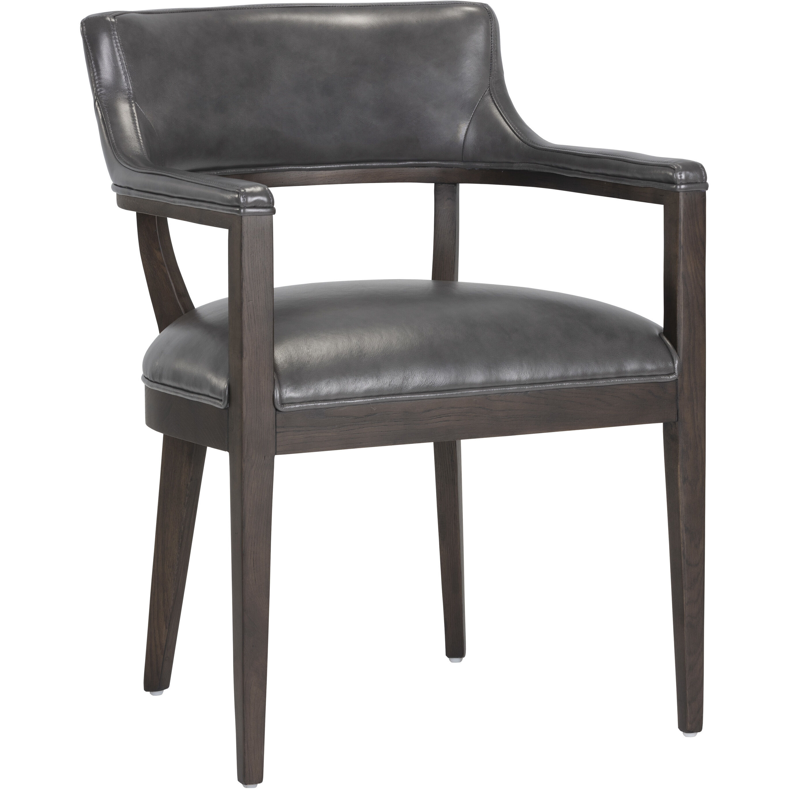 Brylea Brown / Brentwood Charcoal Leather Dining Armchair